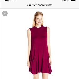 Trixxi red pocket dress